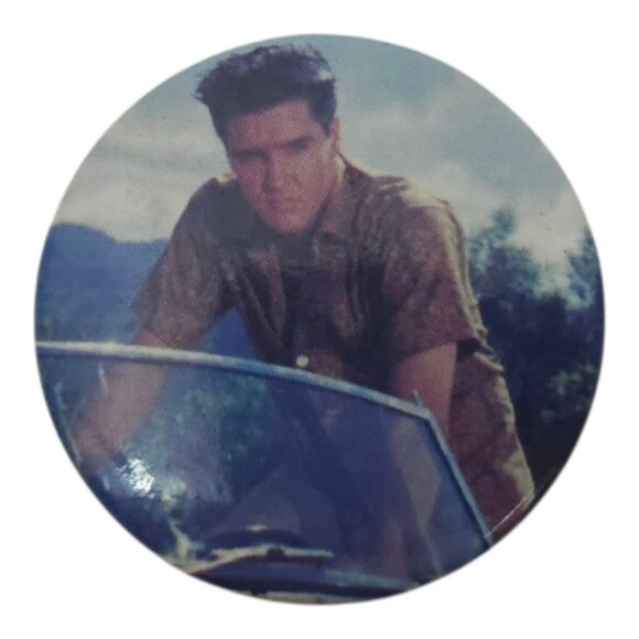 Elvis Presley Army Blue Hawaii Pinbacks Vintage Buttons Badges Memorabilia - Picture 7 of 9